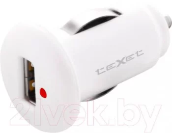 Зарядное устройство автомобильное Texet (PowerUno TCS-1102 (белый))
