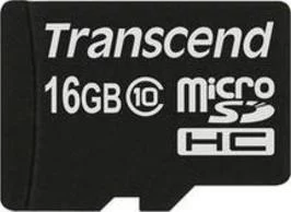 Карта памяти Transcend (microSDHC (Class 10) 16GB + адаптер (TS16GUSDHC10))